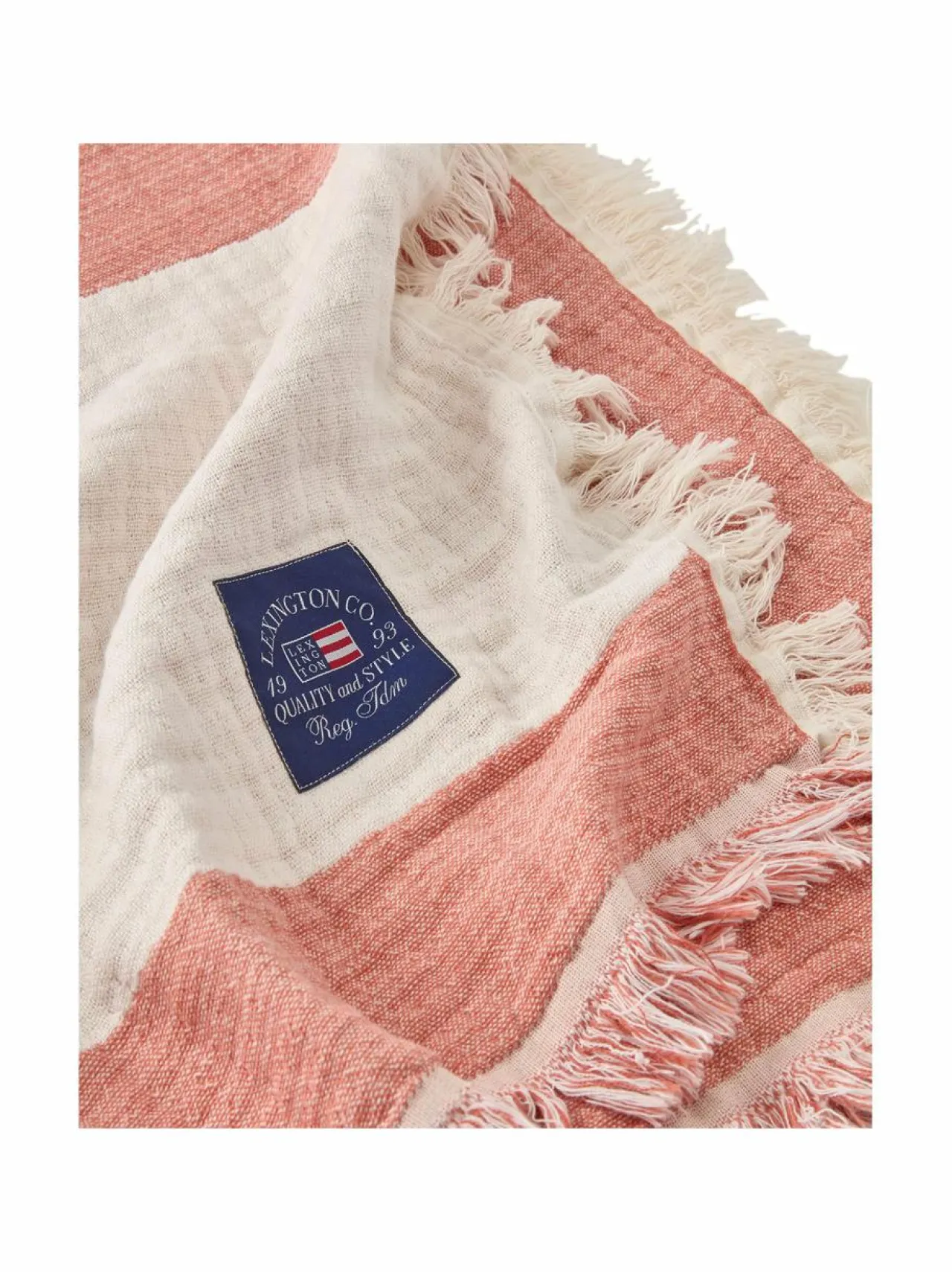 Huovat & Päiväpeitot|Lexington Coral Jacquard -peite WHITE/CORAL