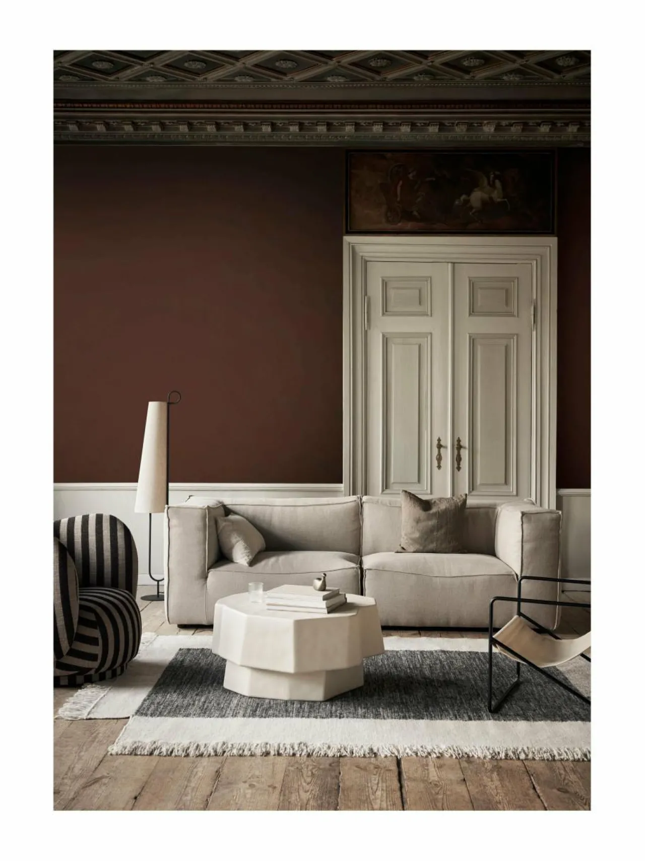 Matot|Ferm Living Counter-villamatto 300 x 200 cm CHARCOAL/OFF-WHITE