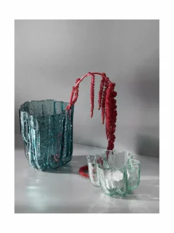 Kynttilät & Lyhdyt|Kosta Boda Crackle Votive Circular - kynttilälyhty CIRCULAR GLASS, FROM GREY TO GREEN