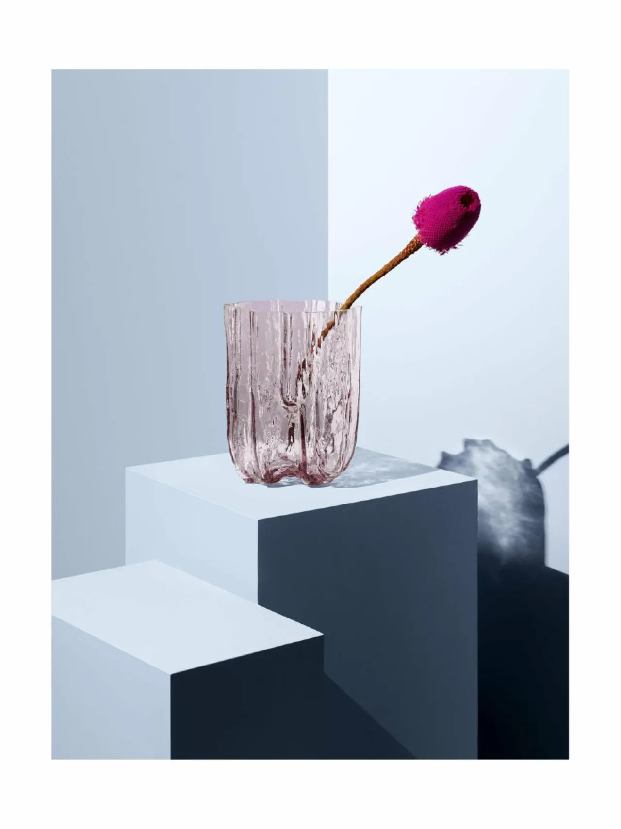 Koriste-Esineet|Kosta Boda Crackle-kristallimaljakko 27 cm PINK