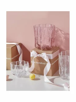 Koriste-Esineet|Kosta Boda Crackle-kristallimaljakko 12,1 cm PINK