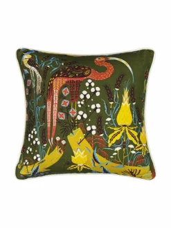 Sisustustyynyt|Klaus Haapaniemi & Co Crane-tyynynpäällinen 50 x 50 cm OLIVE GREEN