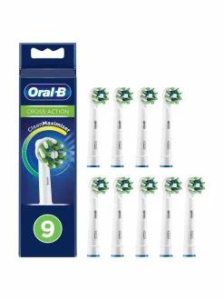 Hampaidenhoito|Oral-B Cross Action -harjaspää 9 kpl WHITE