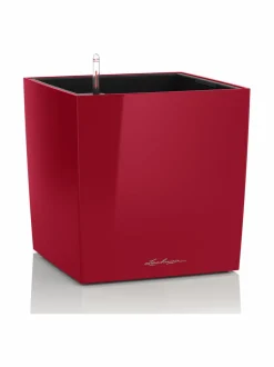 Ruukut & Istutusastiat|Lechuza Cube Premium 40 Punainen Altakasteluruukku pyörillä ∅40x40cm korkeus40cm PUNAINEN KIILTÄVÄPINTA