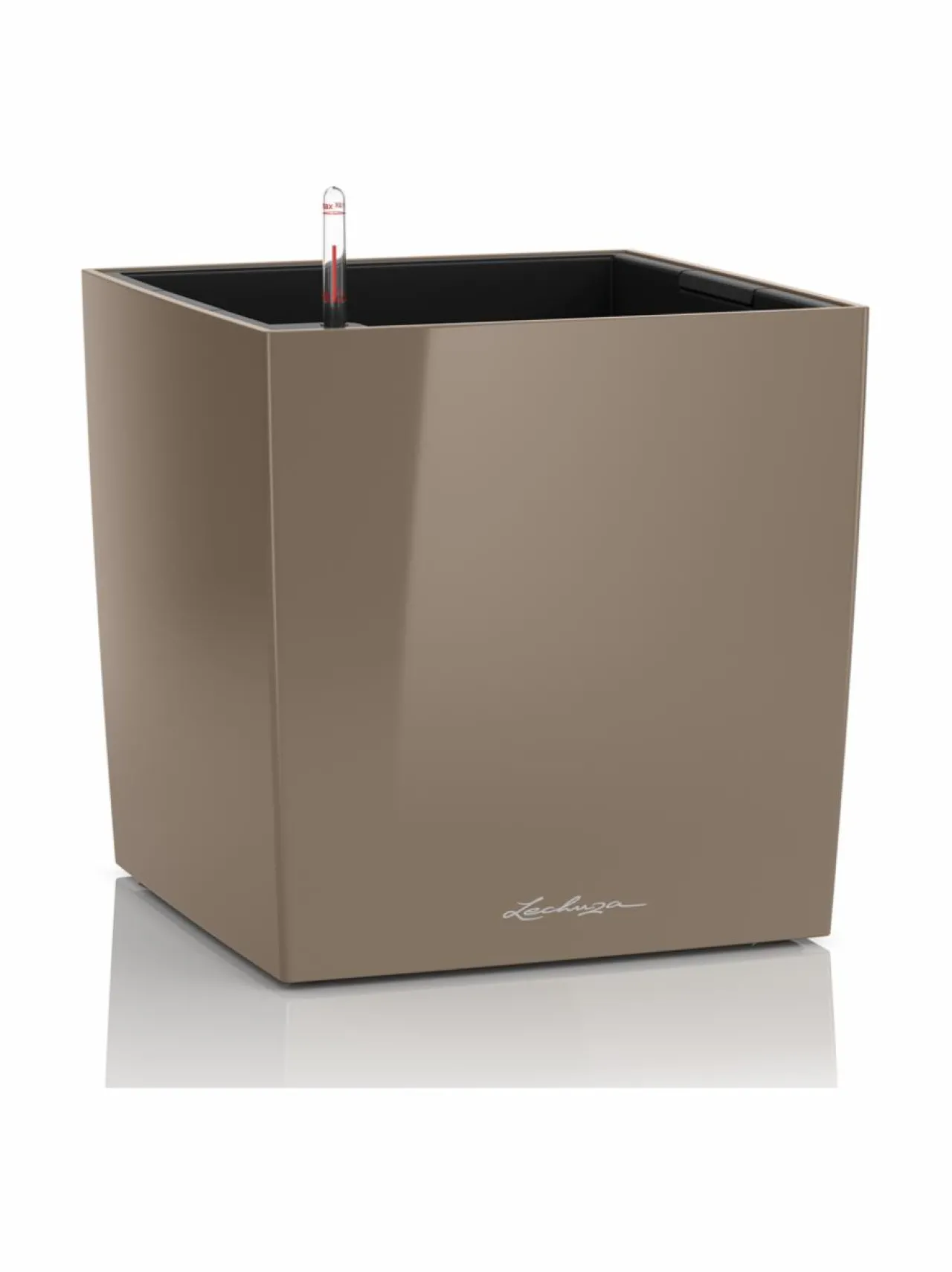 Ruukut & Istutusastiat|Lechuza Cube Premium 40 Taube Altakasteluruukku pyörillä ∅40x40cm korkeus40cm TAUBE KIILTÄVÄPINTA