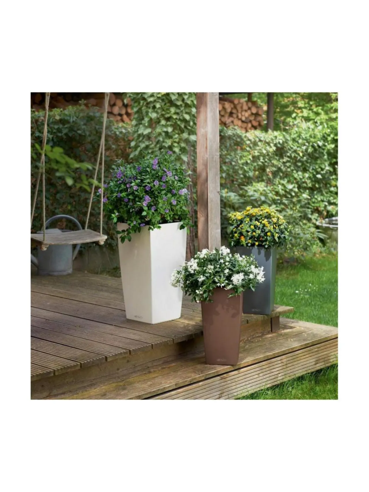 Ruukut & Istutusastiat|Lechuza CUBICO Color 22 Hiekka altakasteluruukku ∅22x22cm korkeus 41cm HIEKKA MATTAPINTA