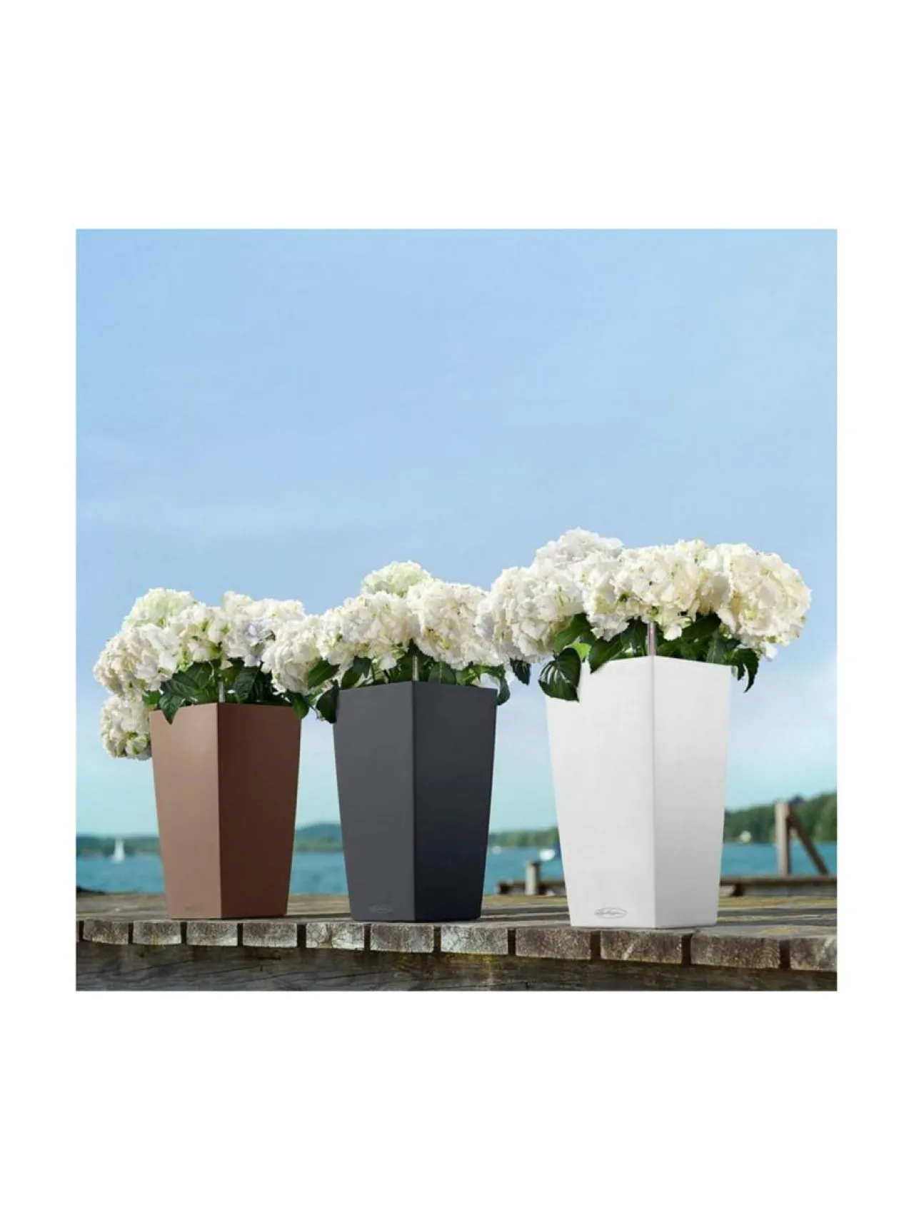 Ruukut & Istutusastiat|Lechuza CUBICO Color 22 Hiekka altakasteluruukku ∅22x22cm korkeus 41cm HIEKKA MATTAPINTA