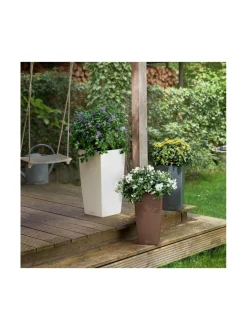 Ruukut & Istutusastiat|Lechuza CUBICO Color 30 matta Hiekka Altakasteluruukku ∅30x30 korkeus 56 cm HIEKKA MATTAPINTA