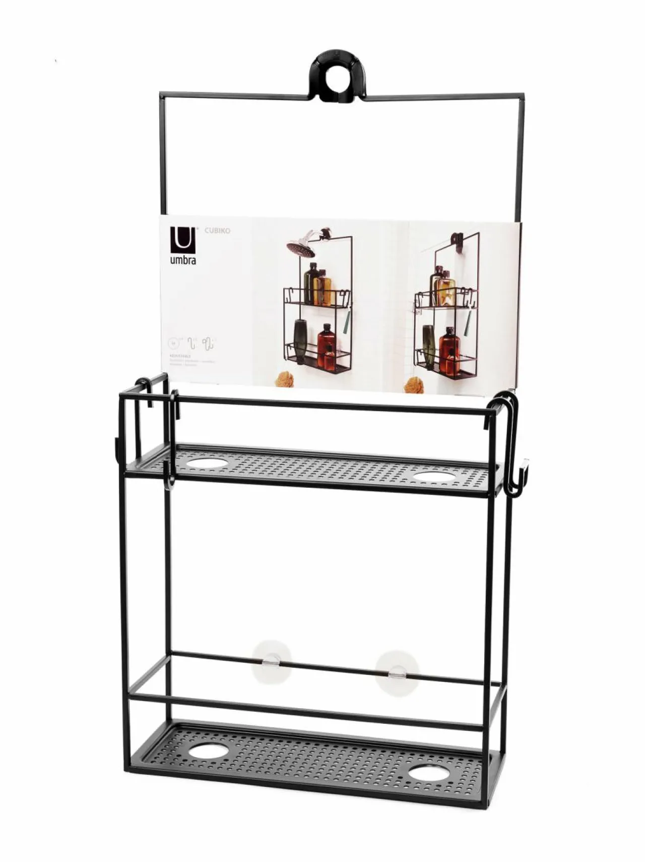 Säilytys|Umbra Cubiko-suihkuteline MUSTA