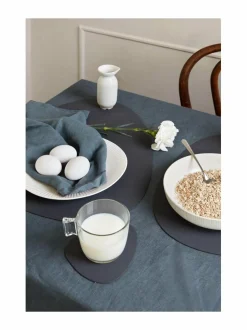 Keittiö- & Kattaustekstiilit|Lind DNA Curve L Nupo -nahkatabletti ANTHRACITE