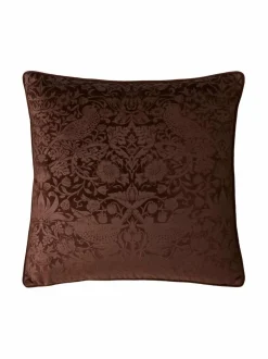 Sisustustyynyt|William Morris At Home Cushion Strawberry Thief Embossed -sisustustyyny 50 x 50 cm 22 EMBOSSED CHOCOLATE
