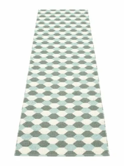 Matot|Pappelina Dana-muovimatto 70 x 250 cm ARMY/PALE TURQUOISE
