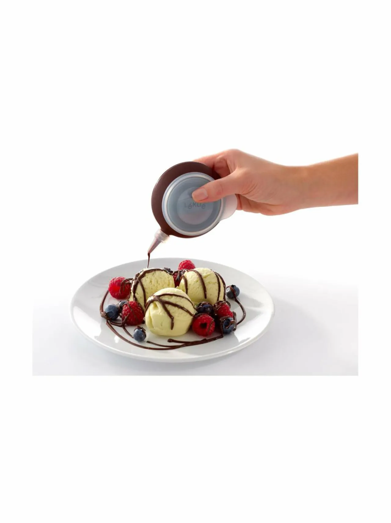 Leivonta|Lékué Decopen set with 4 Nozzles -setti BROWN