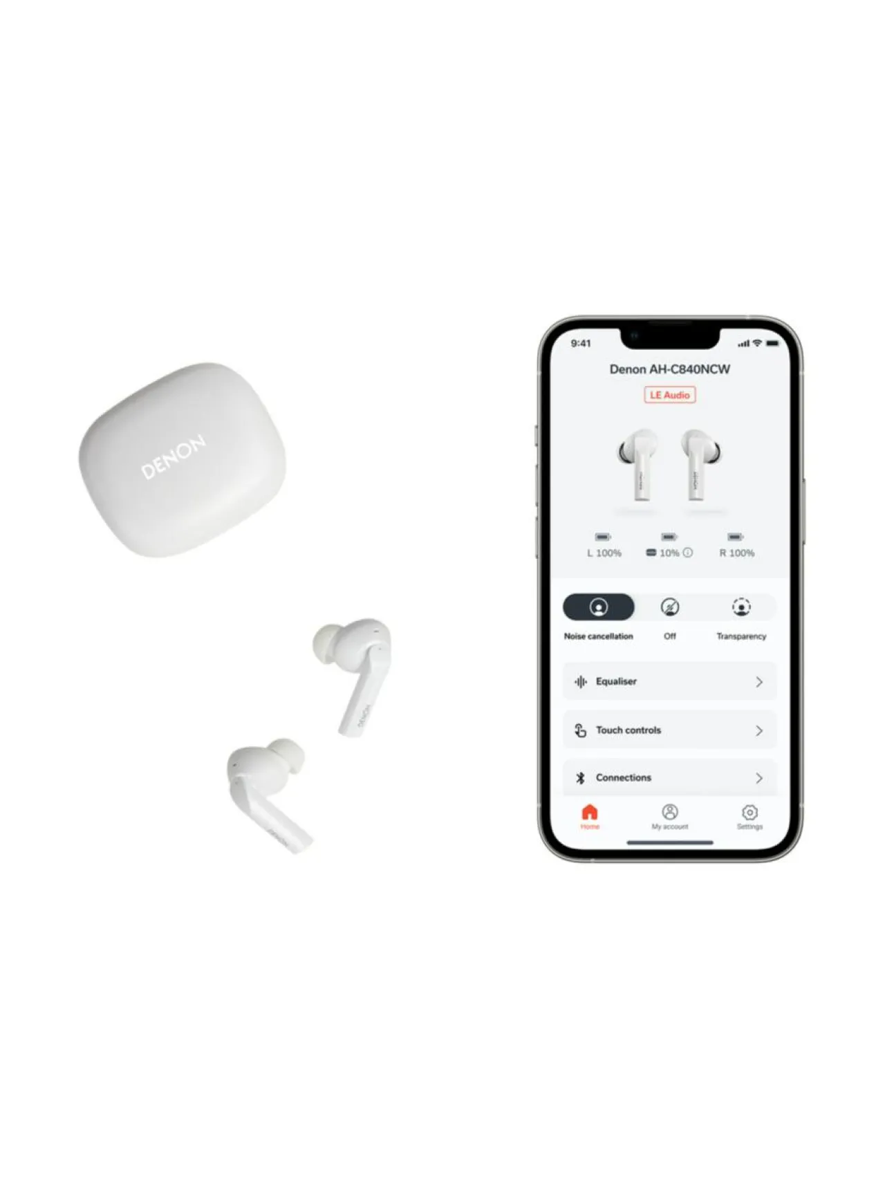 Audio|Denon AH-C840NCW langattomat vastamelunappikuulokkeet, valkoinen