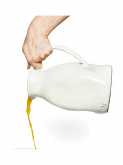 Tarjoiluastiat|DUTCHDELUXES Dented- keraaminen kannu 2,5 l W WHITE