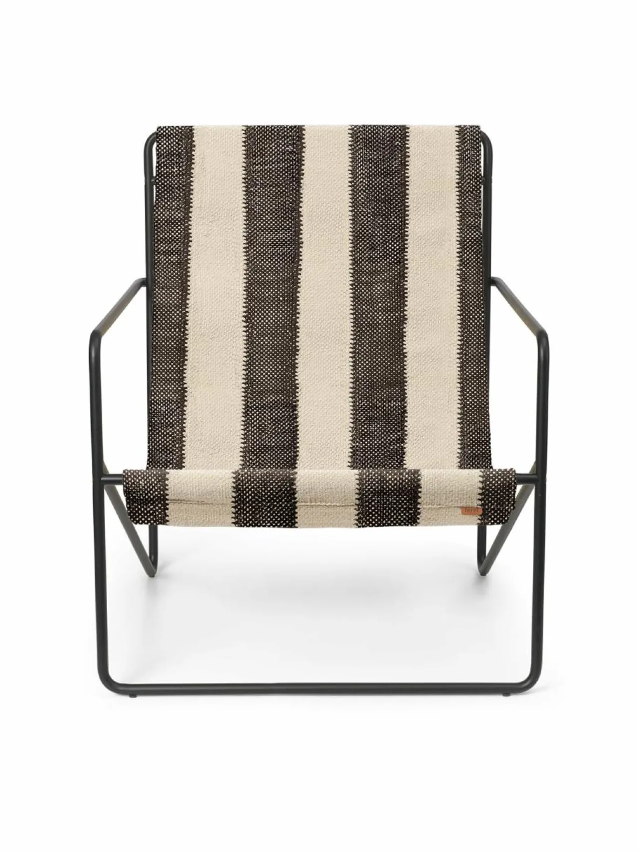 Puutarhakalusteet & Pehmusteet|Ferm Living Desert Lounge -tuoli BLACK/OFF-WHITE/CHOCOLATE