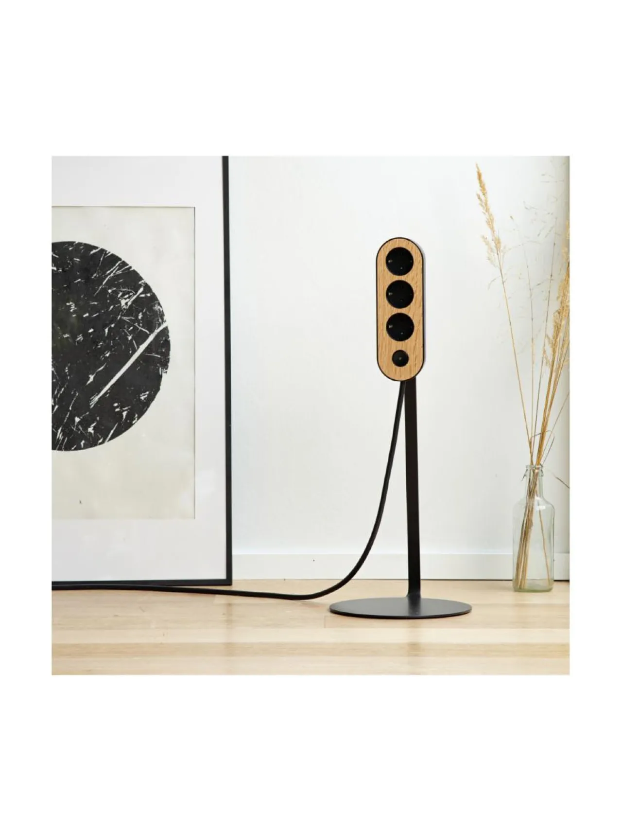 Turvatuotteet|MyNolla Design Jatkojohto Lattiajalusta - 2,8m MUSTA/TAMMI