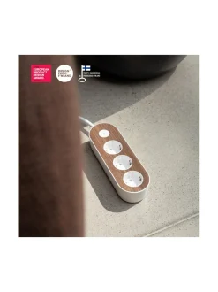 Turvatuotteet|MyNolla Design Jatkojohto, 2m - Pähkinä WHITE