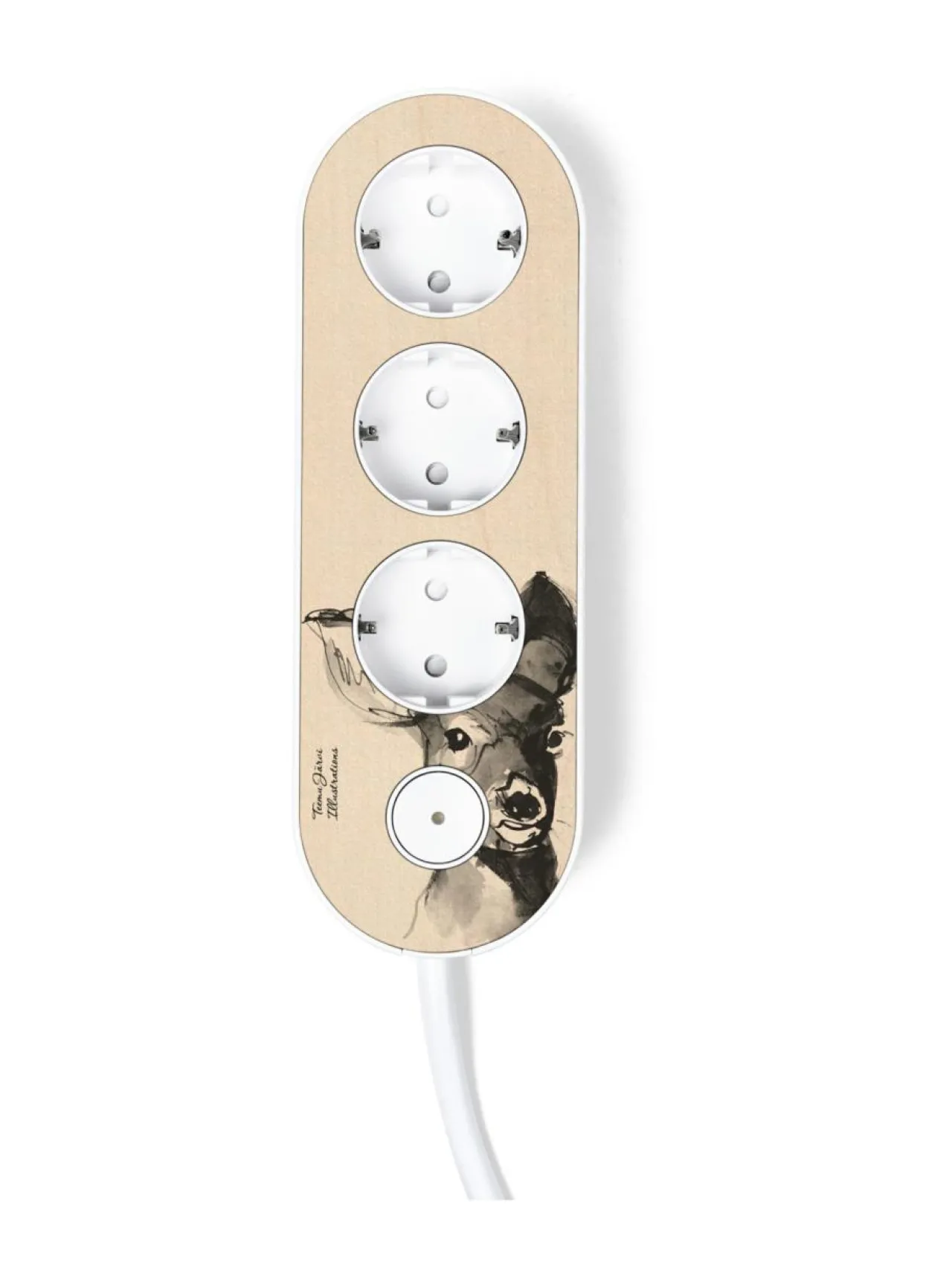 Turvatuotteet|MyNolla Design Jatkojohto, 2m - Teemu Järvi (Hurmaava Peura) WHITE