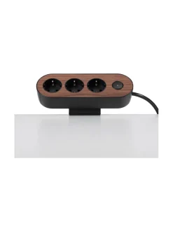 Turvatuotteet|MyNolla Design Jatkojohto Pöytäteline - 2m MUSTA/PÄHKINÄ