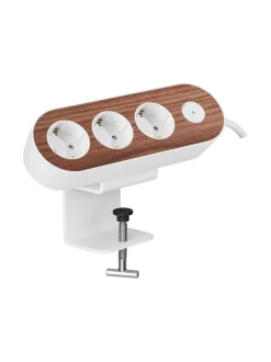 Turvatuotteet|MyNolla Design Jatkojohto Pöytäteline - 2m VALKOINEN/PÄHKINÄ