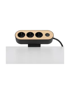 Turvatuotteet|MyNolla Design Jatkojohto Pöytäteline - 2m MUSTA/TAMMI