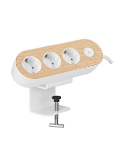 Turvatuotteet|MyNolla Design Jatkojohto Pöytäteline - 2m VALKOINEN/TAMMI