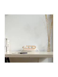 Turvatuotteet|MyNolla Design Jatkojohto Pöytäteline - 2m VALKOINEN/TAMMI