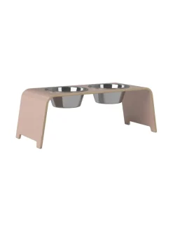 Ruokakupit Ja -Tarvikkeet|dogBar ® Classic korotettu ruokakuppiteline - Vanha roosa RUOSTUMATON TERÄS