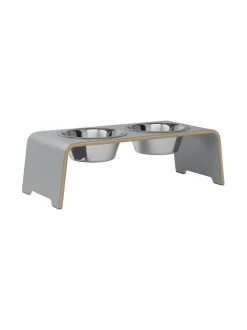 Ruokakupit Ja -Tarvikkeet|dogBar ® Classic korotettu ruokakuppiteline - Harmaa RUOSTUMATON TERÄS