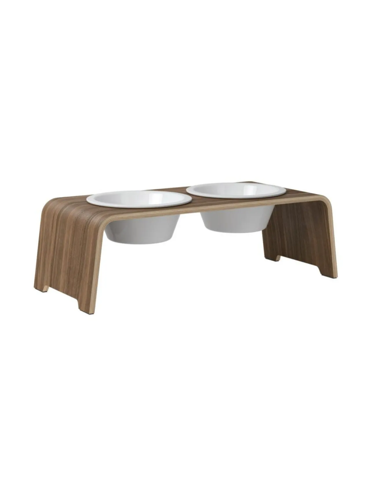 Ruokakupit Ja -Tarvikkeet|dogBar ® Classic korotettu ruokakuppiteline - Pähkinä POSLIINI