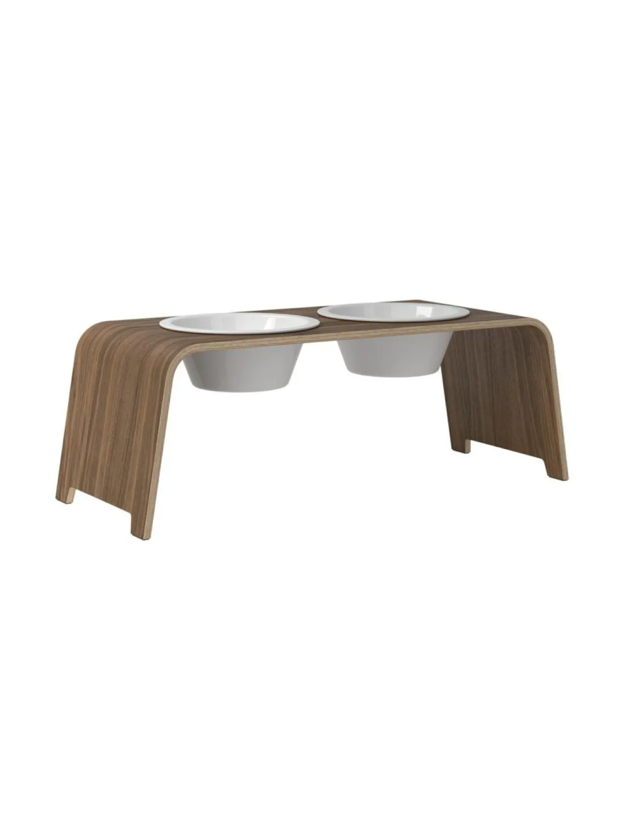 Ruokakupit Ja -Tarvikkeet|dogBar ® Classic korotettu ruokakuppiteline - Pähkinä POSLIINI