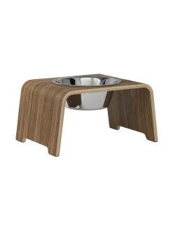 Ruokakupit Ja -Tarvikkeet|dogBar ® Single korotettu ruokakuppi - Pähkinä RUOSTUMATON TERÄS