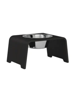 Ruokakupit Ja -Tarvikkeet|dogBar ® Single korotettu ruokakuppi - Tumma tammi RUOSTUMATON TERÄS