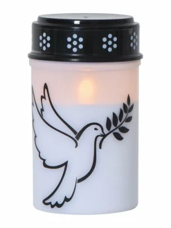 Jouluvalot|Star Trading Dove LED -kynttilä 7,5 x 7,5 x 12,5 cm VALKOINEN