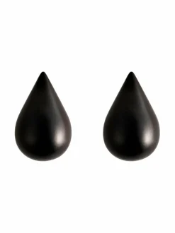 Naulakot & Koukut|Normann Copenhagen Dropit-koukku S, 2 kpl MUSTA