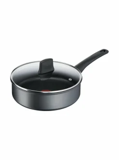 Keitto- & Paistoastiat|Tefal Easy Chef -paistokasari ja lasikansi 24 cm BLACK