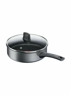 Keitto- & Paistoastiat|Tefal Easy Chef -paistokasari ja lasikansi 24 cm BLACK