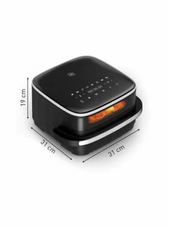 Muut Keittiölaitteet|Obh Nordica Easy Fry XL Surface Air Fryer -kiertoilmakypsennin, 1kg BLACK