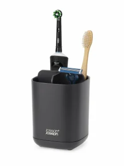 Kylpyhuonetarvikkeet|Joseph Joseph EasyStore Toothbrush Caddy -hammasharjateline 12,7 x 9 x 9 cm MATT BLACK