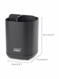 Kylpyhuonetarvikkeet|Joseph Joseph EasyStore Toothbrush Caddy -hammasharjateline 12,7 x 9 x 9 cm MATT BLACK
