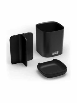 Kylpyhuonetarvikkeet|Joseph Joseph EasyStore Toothbrush Caddy -hammasharjateline 12,7 x 9 x 9 cm MATT BLACK