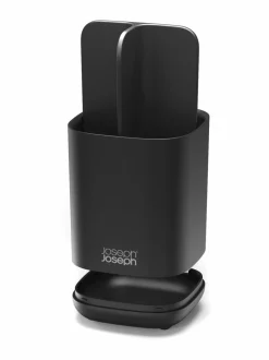 Kylpyhuonetarvikkeet|Joseph Joseph EasyStore Toothbrush Caddy -hammasharjateline 12,7 x 9 x 9 cm MATT BLACK
