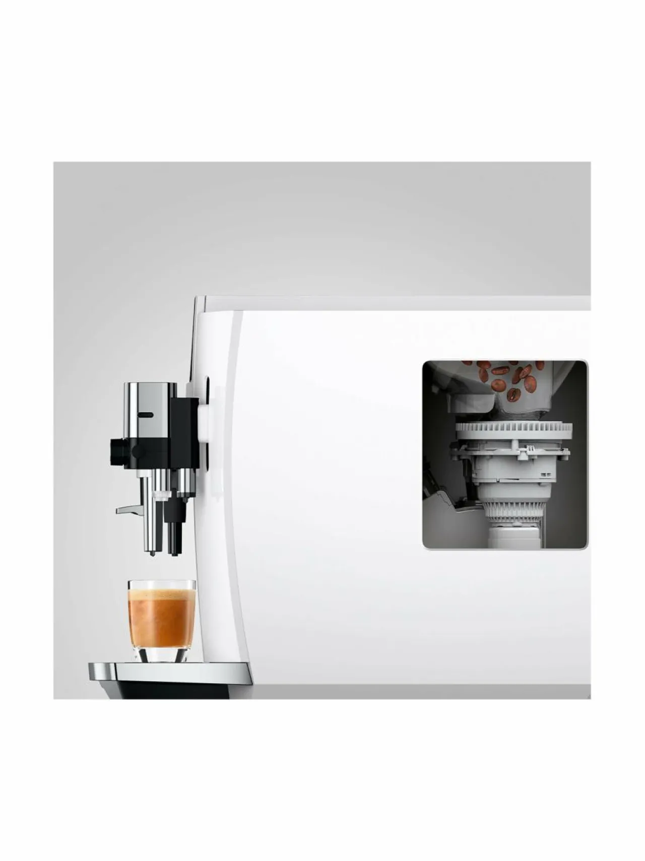 Kahvin- & Vedenkeittimet|Jura E8-kahvikone WHITE