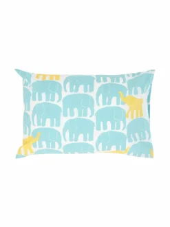 Liinavaatteet|Finlayson Elefantti Vapaa -vauvan pussilakanasetti LT. AQUA/YELLOW