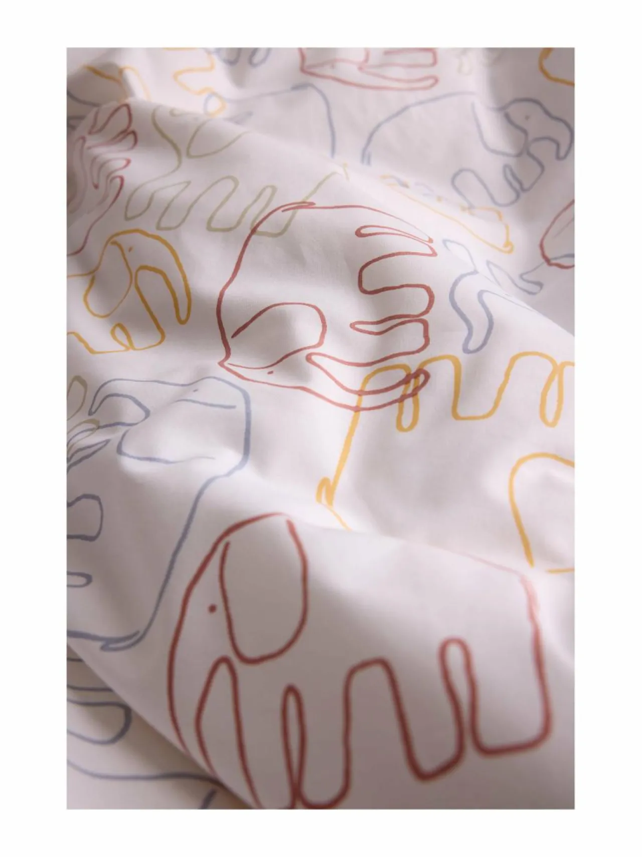 Liinavaatteet|Finlayson Elefantti Villi -vauvan pussilakanasetti 85 x 125 + 40 x 60 cm MULTI