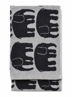 Kylpyhuonetekstiilit|Finlayson Elefantti-pyyhe HARMAA/MUSTA