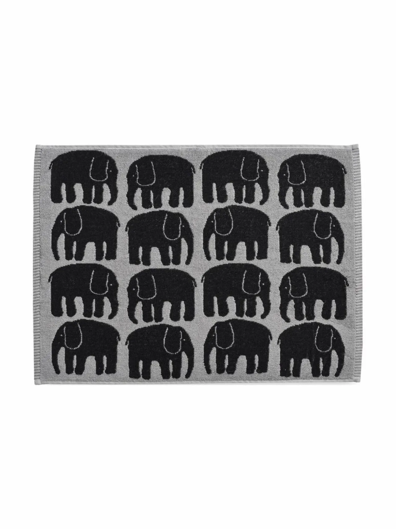 Kylpyhuonetekstiilit|Finlayson Elefantti-pyyhe HARMAA/MUSTA