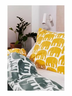Liinavaatteet|Finlayson Elefantti-tyynyliina 50 x 60 cm DARK YELLOW
