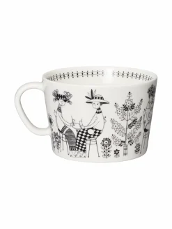 Mukit & Kupit & Asetit|Arabia Emilia-kuppi 0,4 l BLACK/WHITE